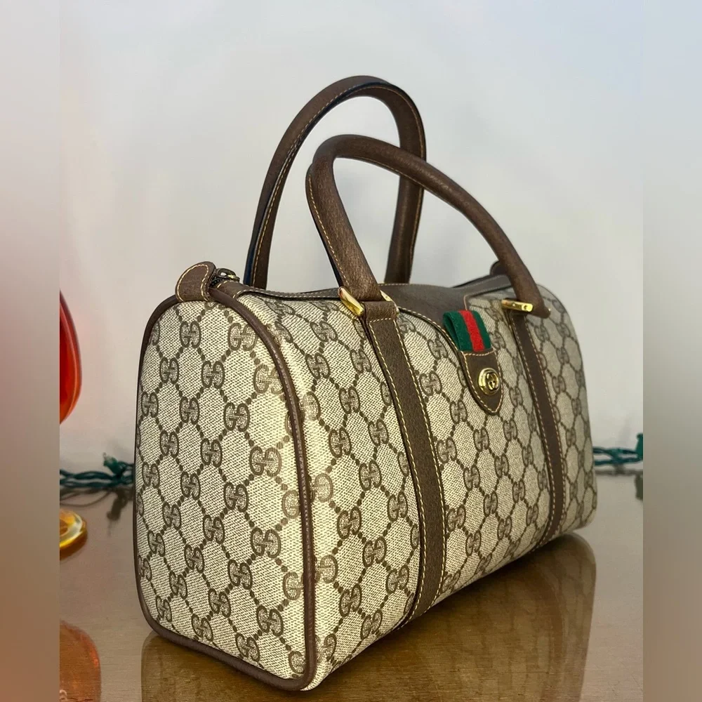 SOLD: Vintage Gucci Sherry Line Boston Bag Authentic 1980’s w/Dust Cover - Picture 3 of 17